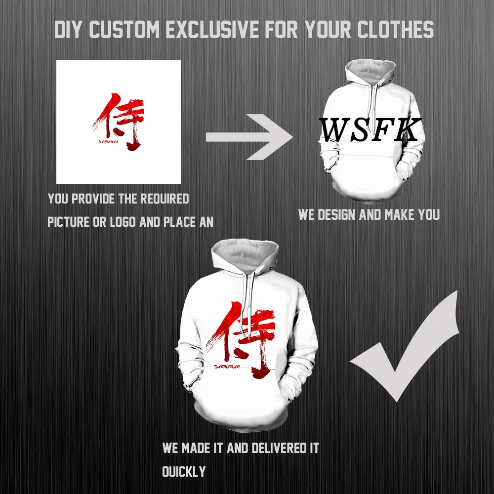 WSFK Anpassen Толстовка 3D Druck Kleidung повседневные топы Hohe qualitary Suppor дропшиппинг mjanner Frauen