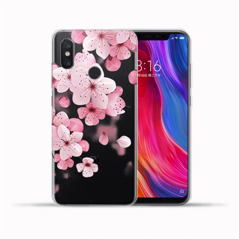 Сексуальный мягкий чехол из ТПУ в стиле ретро с цветочным рисунком для Xiaomi Mi A1 A2 8