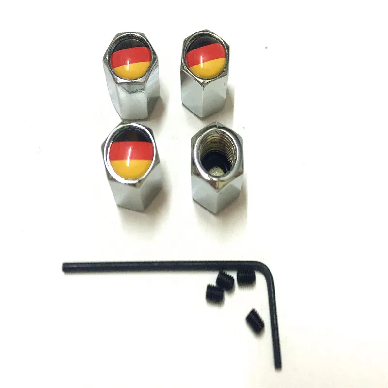 40 шт./10 комплектов колпачки на клапаны автомобильных шин с логотипом страны