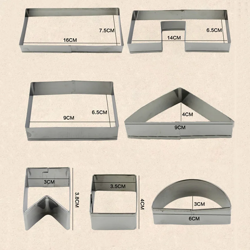 Металлическая форма для выпечки печенья QuickDone из нержавеющей стали 7 шт./компл. 3D в