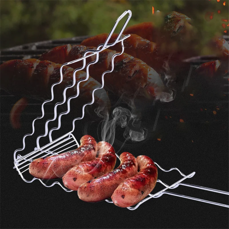 Горячие щипцы для барбекю колбасы зажим еды нержавеющая сталь термостойкость