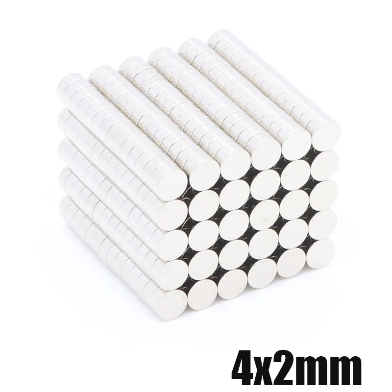 

500Pcs 4x2 mm Neodymium Magnet N35 Small Round Mini Super Strong Super Powerful Magnetic Magnets Disc For Craft 4 x 2 mm