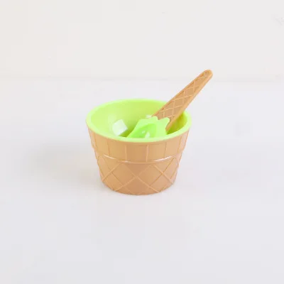 Green 1 Набор, миска для мороженого, ложка, прозрачная/пушистая коробка для слизи, популярные игрушки для детей, игрушки для детей, амулеты, глина Lizun, Набор для творчества, аксессуары - Цвет: Green