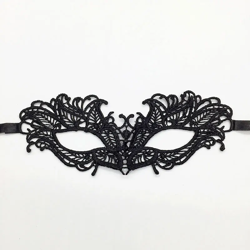 Black Unshaped 1 шт. маскарадные маски на Хэллоуин для женщин карнавал Марди Гра реквизит карнавал сексуальный кружевной маска венитьен маска - Цвет: Black Unshaped