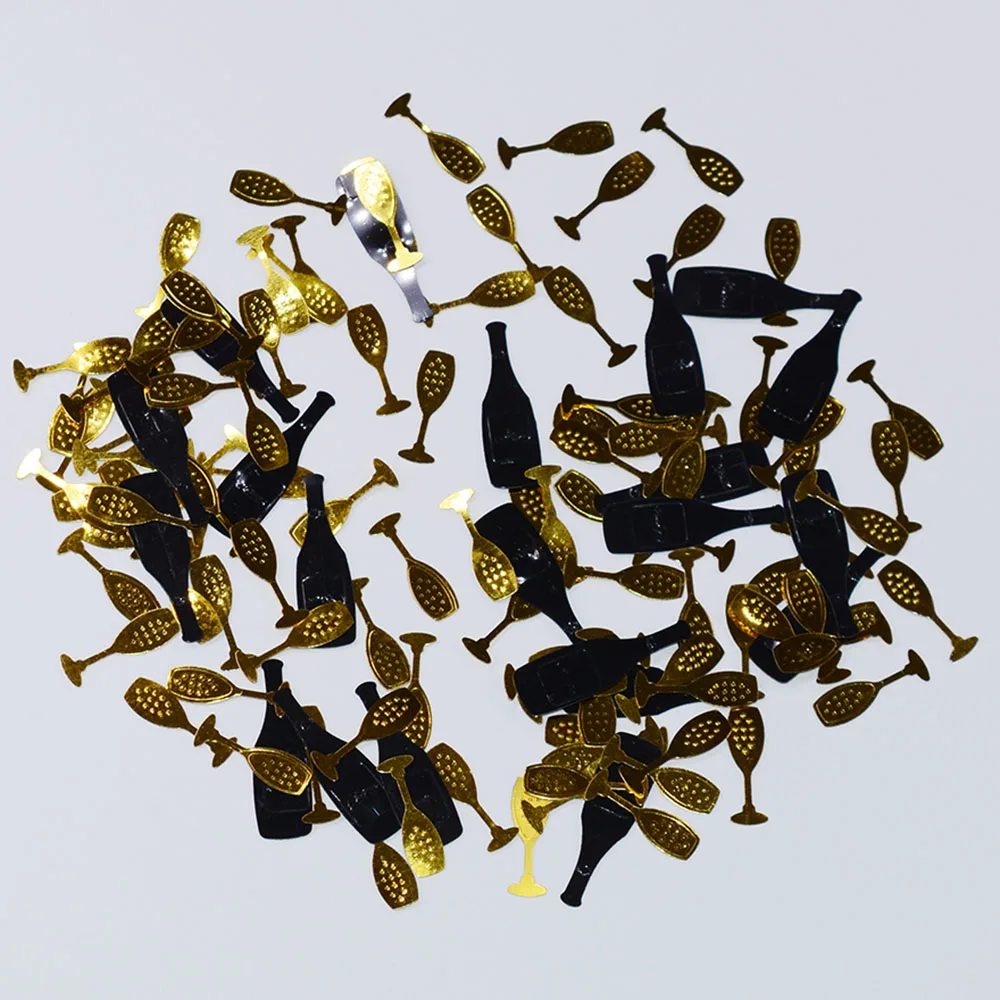 150 г черная винная бутылка Золотая стеклянная чашка Свадебная вечеринка