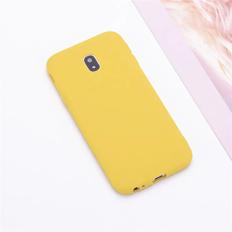 Yellow Силиконовый чехол для samsung J3 чехол мягкий карамельный цвет Силиконовая задняя крышка для samsung J3 чехол для samsung Galaxy J3 - Цвет: Yellow