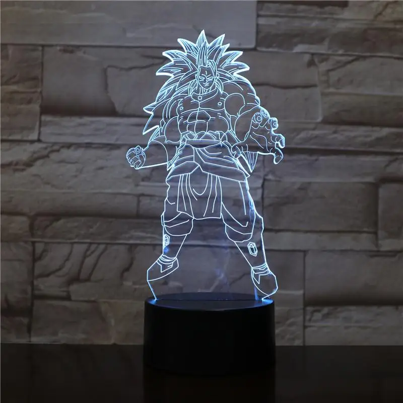 9 Фигурка "Dragon Ball" атмосферная настольная лампа Lampara Супер Saiyan Goku Usb 3d светодиодный ночник прикроватный сенсорный Сенсор освещение лампа - Испускаемый цвет: 9