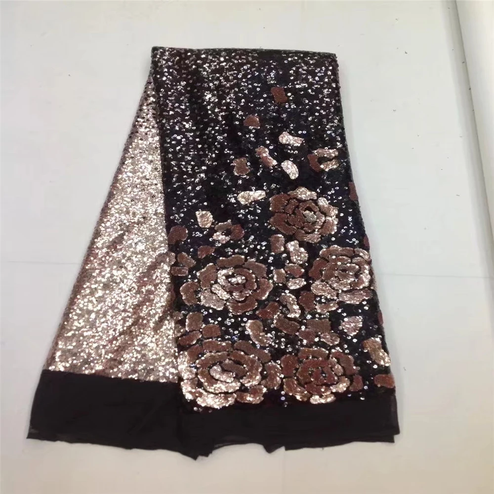 Тюль с Блёстки вышитые Кружево отделка высокое качество 2017 африканская блесток