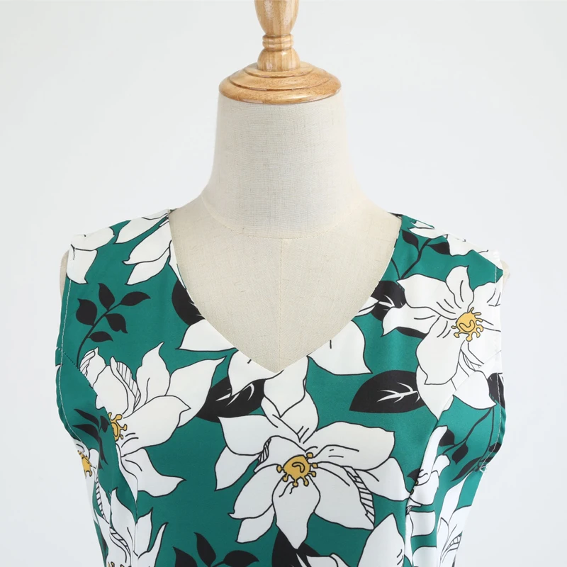 Отень летнее платье Vestido de festa элегантный Для женщин без рукавов с v образным