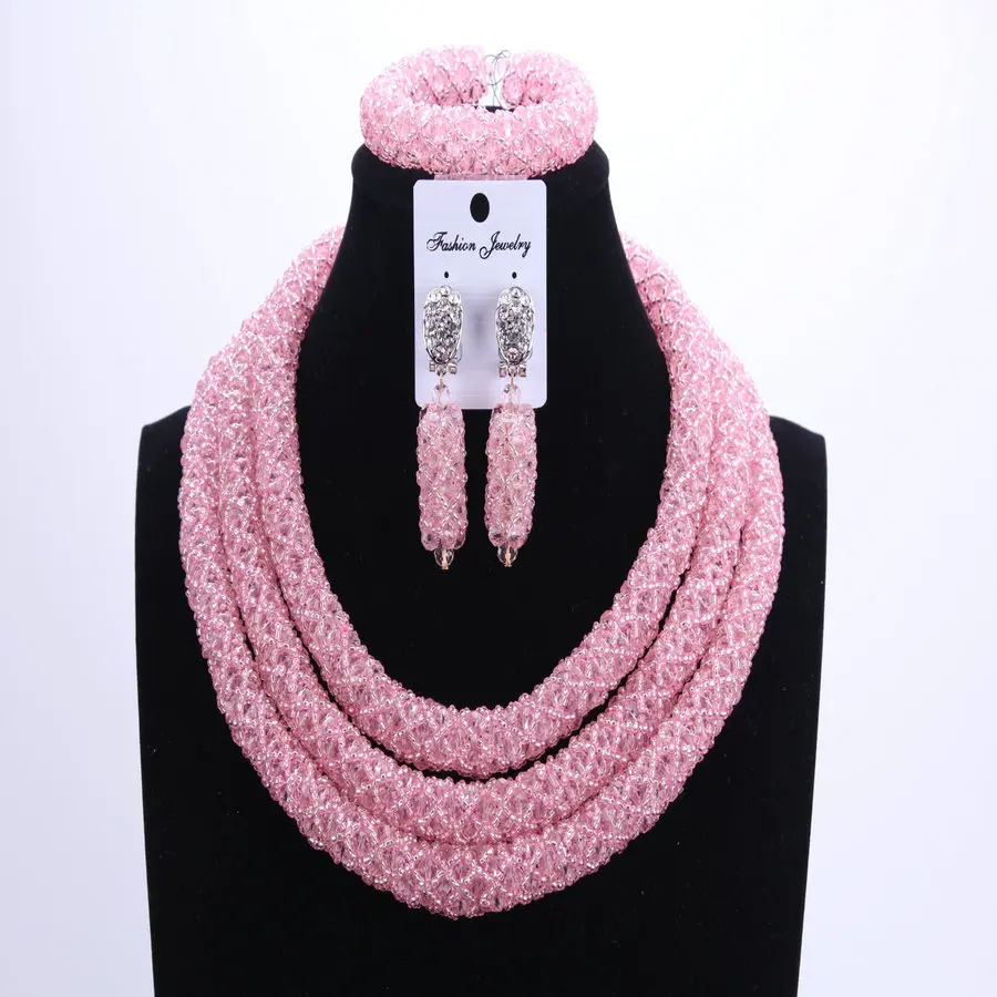 Набор свадебных ювелирных изделий из трех слоёв в стиле гуаши 2017|wedding jewelry sets|party