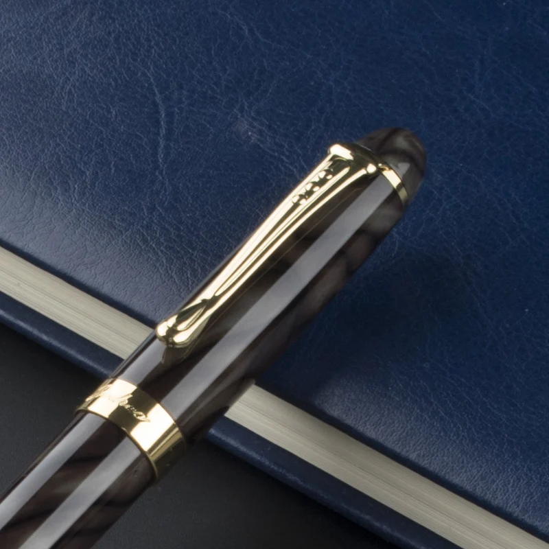 Мрамора перьевая ручка 18KGP JINHAO X450 зеленый 0 7 мм широкий наконечник черный синий