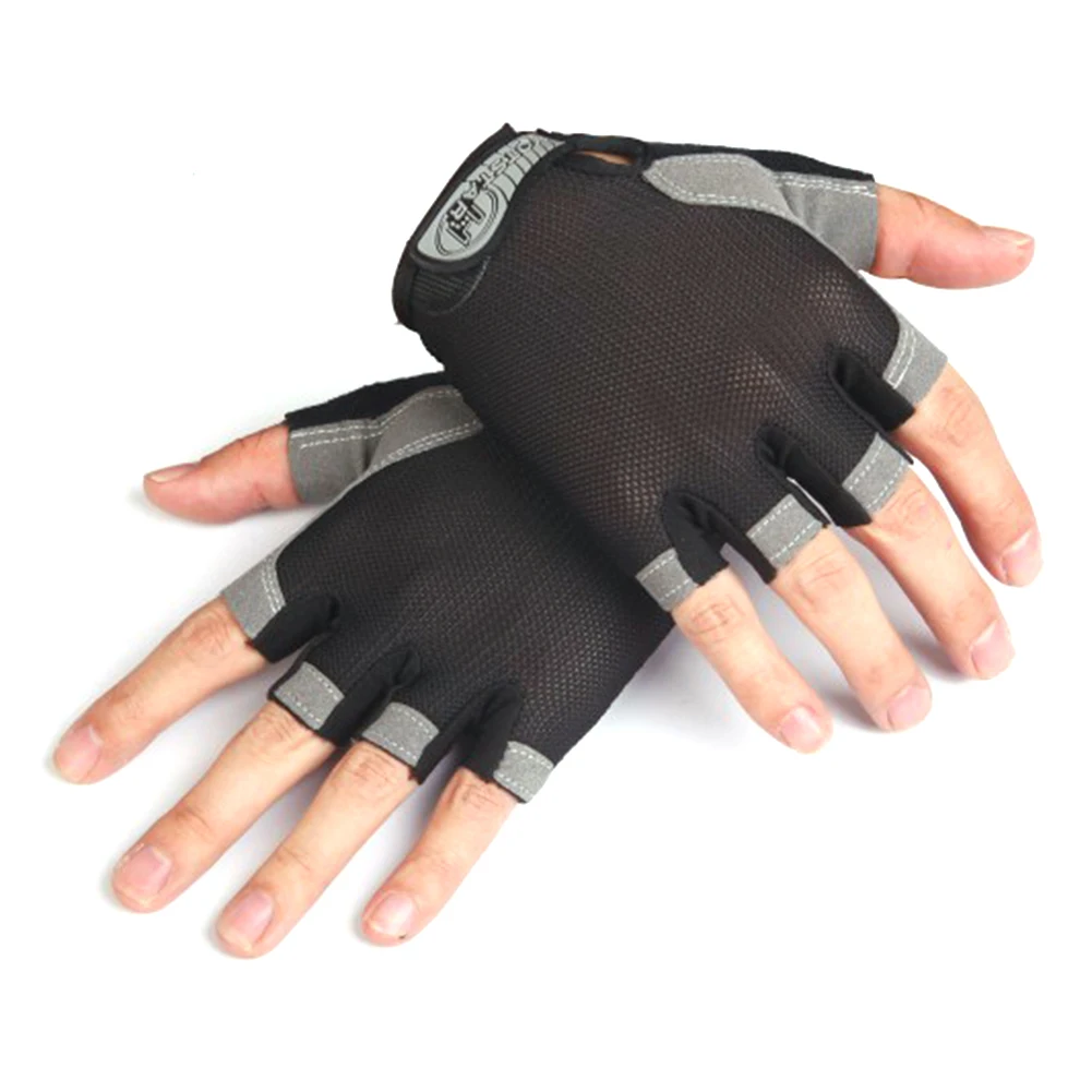 Дышащий Перчатки Половина Finger Для мужчин женщин летние спортивные