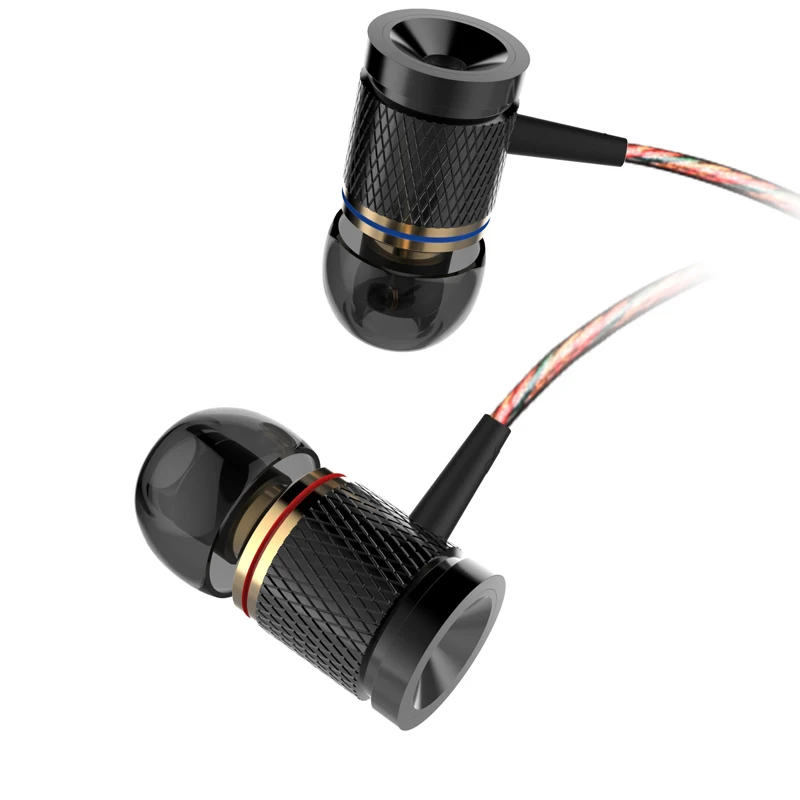 Black Миср XD3 Проводные вставные наушники Металл гарнитура Магнитная с микрофоном Микрофон Стерео Бас для телефона iPhone Samsung Huawei Xiaomi - Цвет: Black