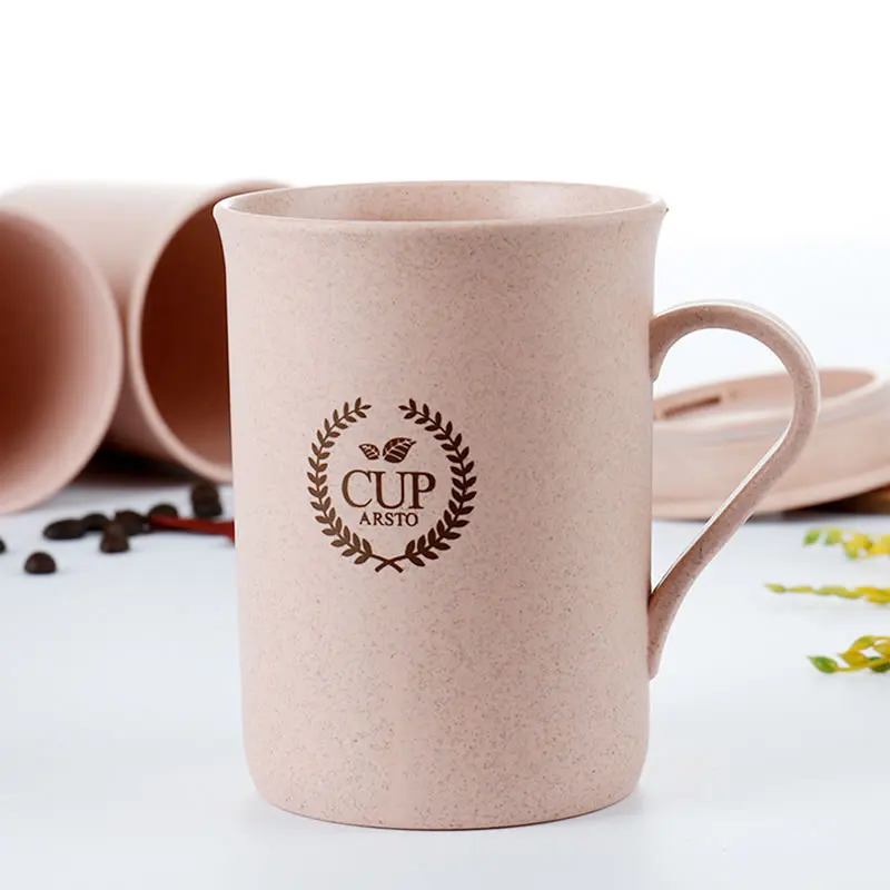 OBR 320 мл пшеничное волокно кофейная кружка с крышкой портативный анти горячих