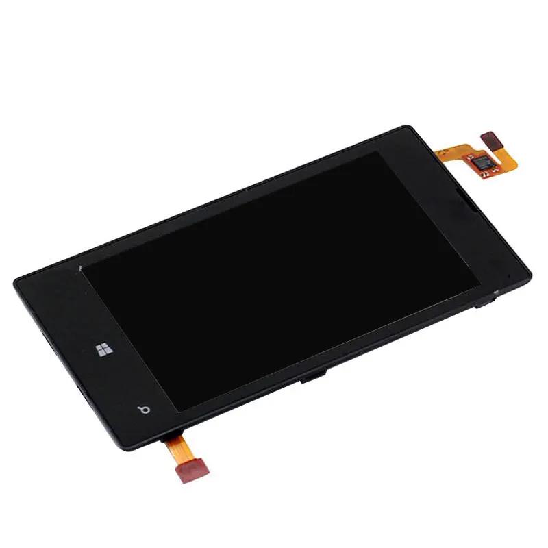 ЖК-дисплей для Nokia Lumia 520 сенсорный экран дигитайзер черный с рамкой полная сборка