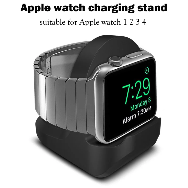 Док-станция зарядная с силиконовом держателем для кабеля Apple Watch серии 1/2/3/4 42 мм/38