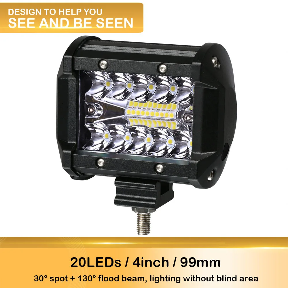 1 PC 4 inch HELLO EOVO 4-32 дюймов светодиодный светильник-бар, светодиодный рабочий светильник, для вождения внедорожной лодки, автомобиля, трактора, грузовика, 4x4, внедорожника, квадроцикла, без монтажных комплектов - Цвет: 1 PC 4 inch