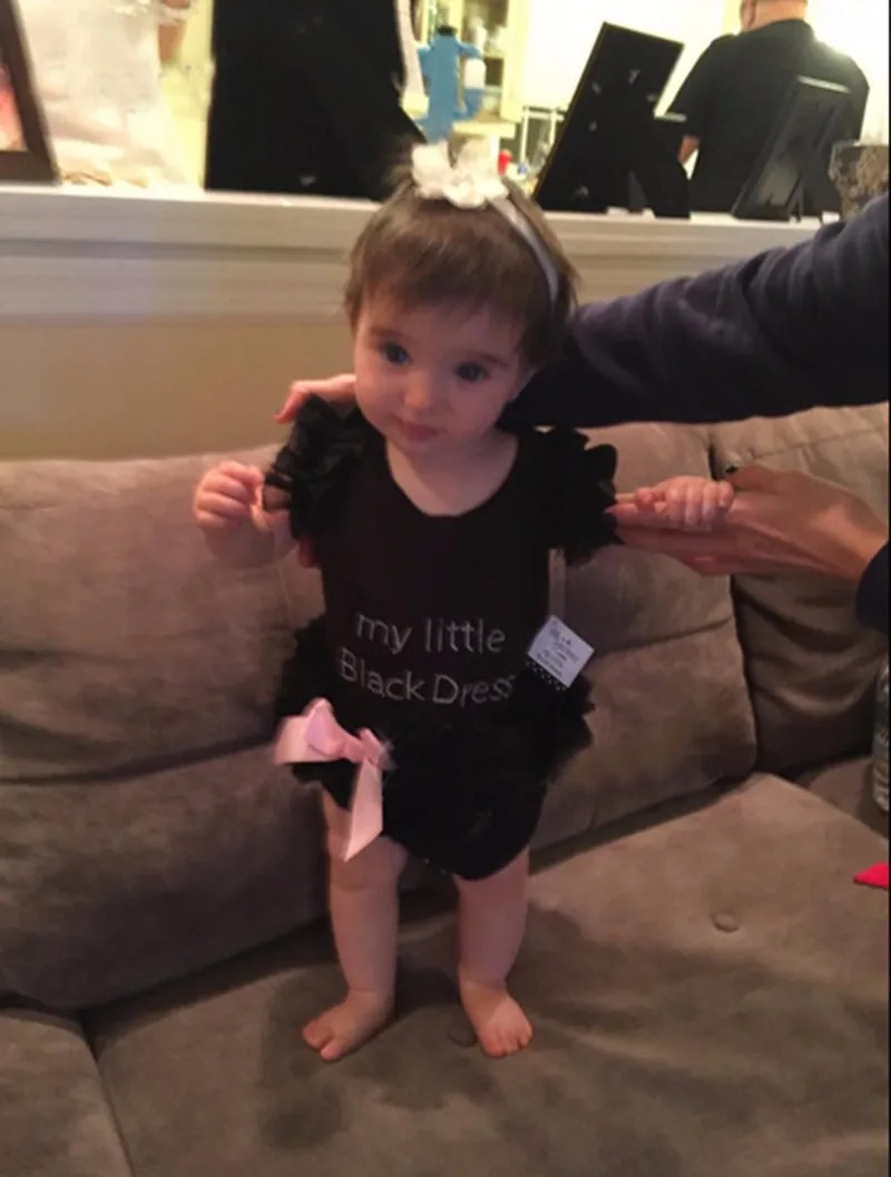 Удобные My Little Girl Черный Комбинезон Девочки младенца пижамы Дети Одежда Детские комбенизоны Одежда для новорожденных девочек детская 1 2Yrs