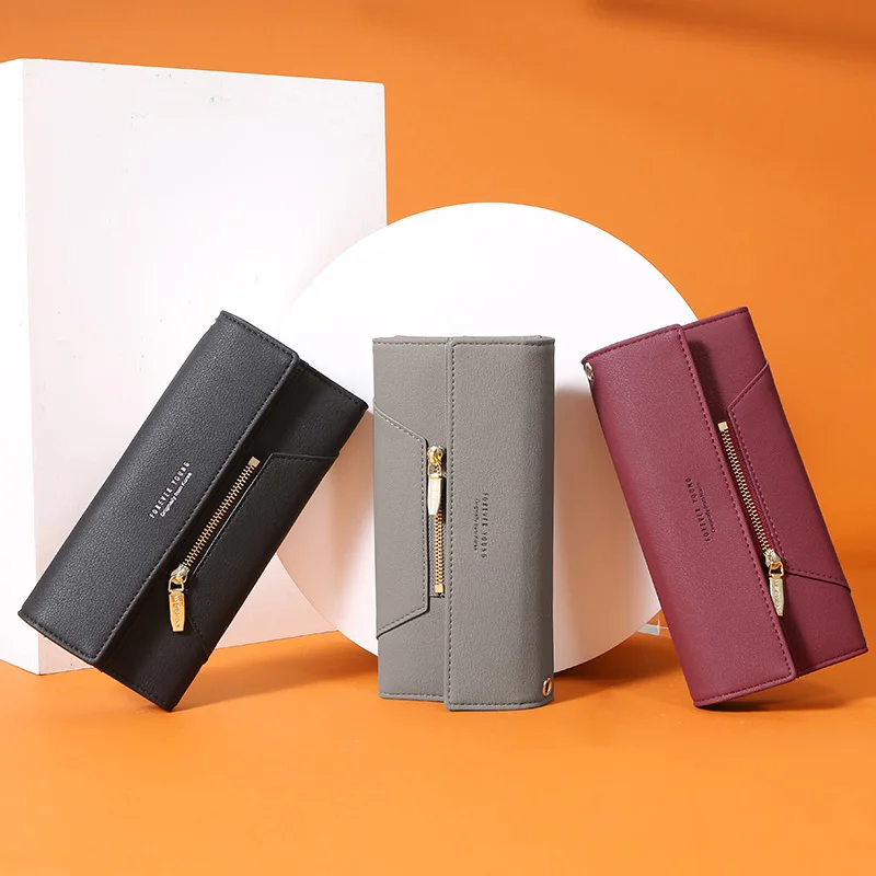 Forever Young Wristlet Clutch Wallet Women Many Departments Female Wallet Zipper Designer Ladies Purse Handbag Cell Phone Pocket