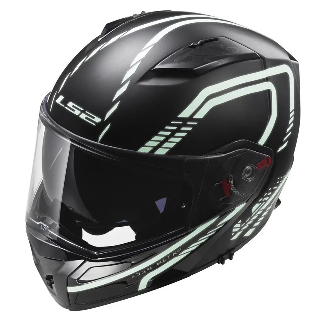 LS2 Firefly FF324 мотоциклетный шлем Touring Cruiser модульный анфас флип-ап двойной козырек шлемы