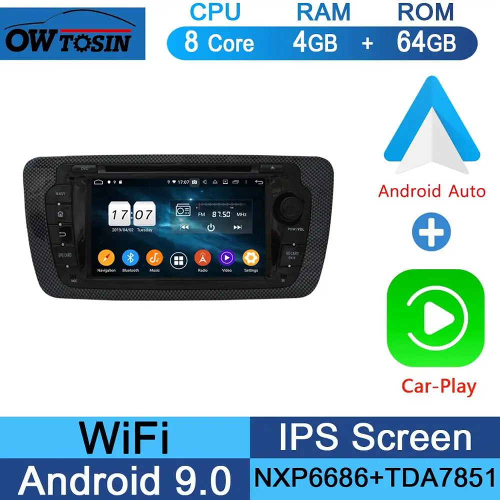 64G CarPlay Android " ips 8 Core 4G+ 64G Android 9,0 автомобильный dvd-плеер для Seat Ibiza 2009 2010 2011 2012 2013 gps навигация радио DSP попугай BT - Цвет: 64G CarPlay Android