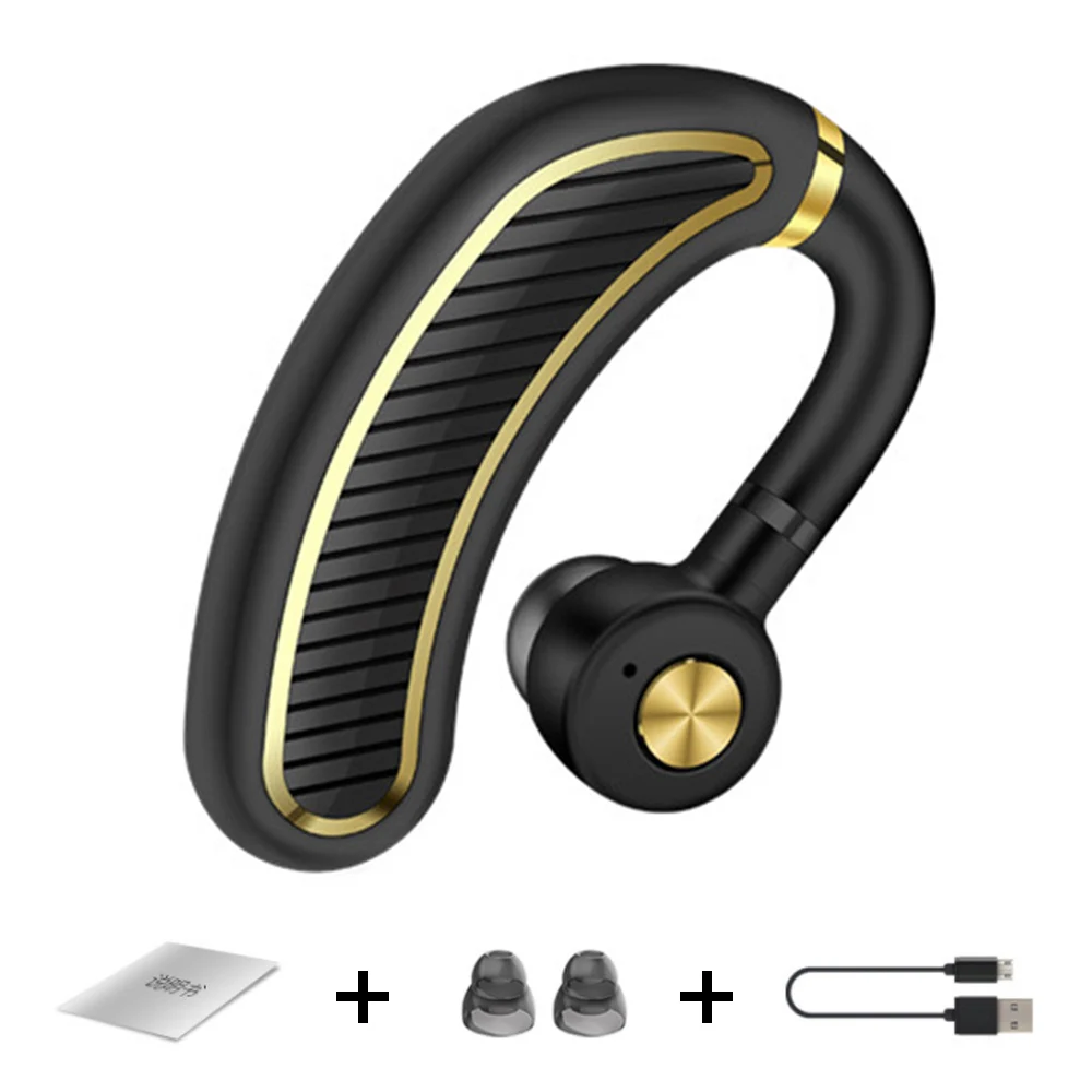 black gold 4.2 TWS беспроводные Bluetooth наушники Bluetooth гарнитура наушники с микрофоном наушники чехол для huawei iPhone xiaomi iPai - Цвет: black gold 4.2