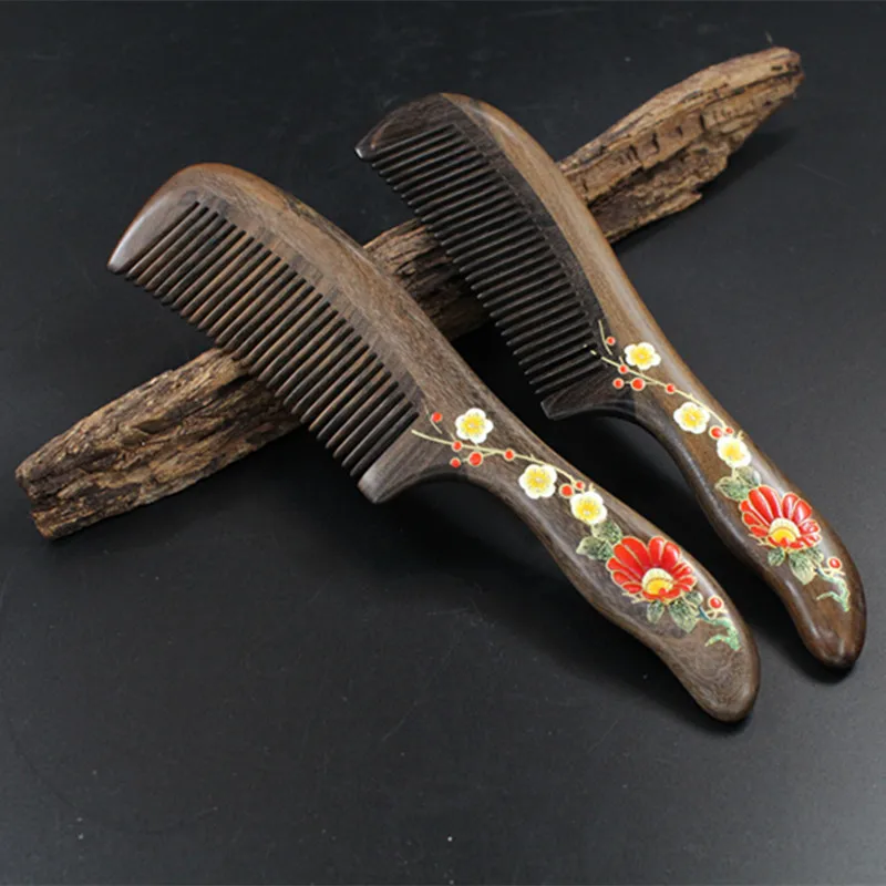2019 Прозрачная Чистая натуральная Shen Guibao деревянная расческа из