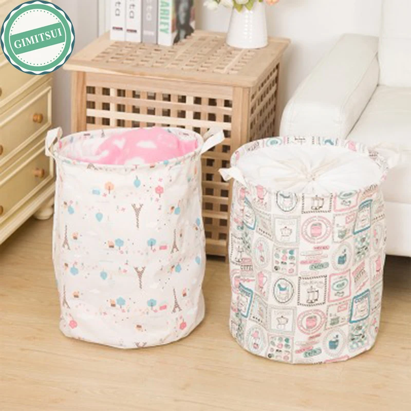 Складной хлопок белье стирки одежды корзина для белья сортировщик мешок