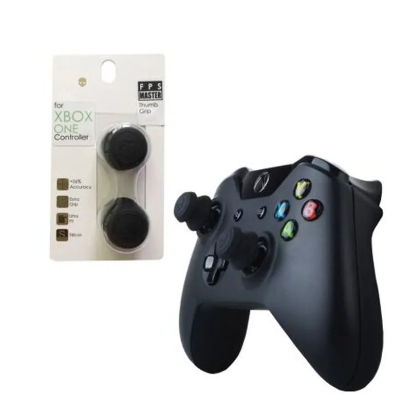Силиконовые аналоговые ручки для большого пальца крышки для Xbox One контроллер Skull& Co. Чехол FPS Master Thumb для геймпада Xbox One - Цвет: black