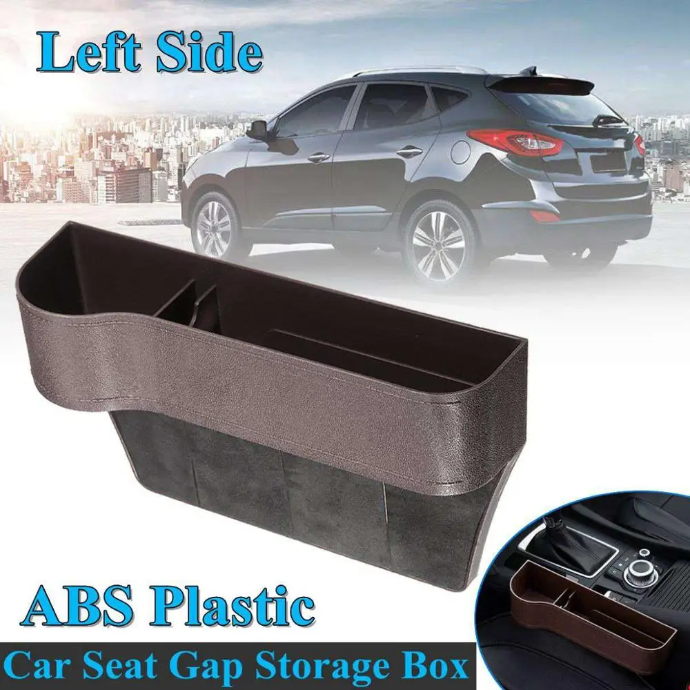 1 pc Left Brown L& R пара черный/бежевый/коричневый автомобильное сиденье щелевые зазоры ящик для хранения напитков для карманов органайзеры универсальные автомобильные Средства для укладки - Название цвета: 1 pc Left Brown