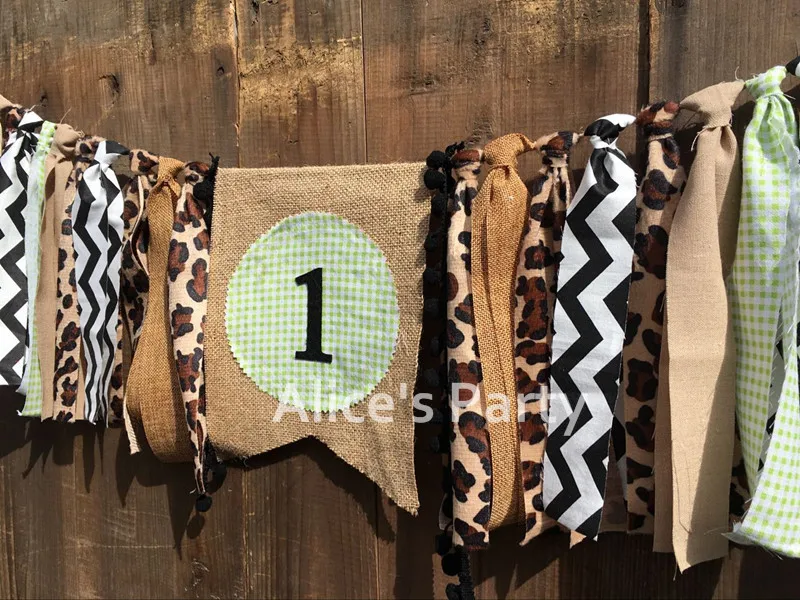Новинка баннер-стульчик в стиле сафари на заказ украшение для первого детского