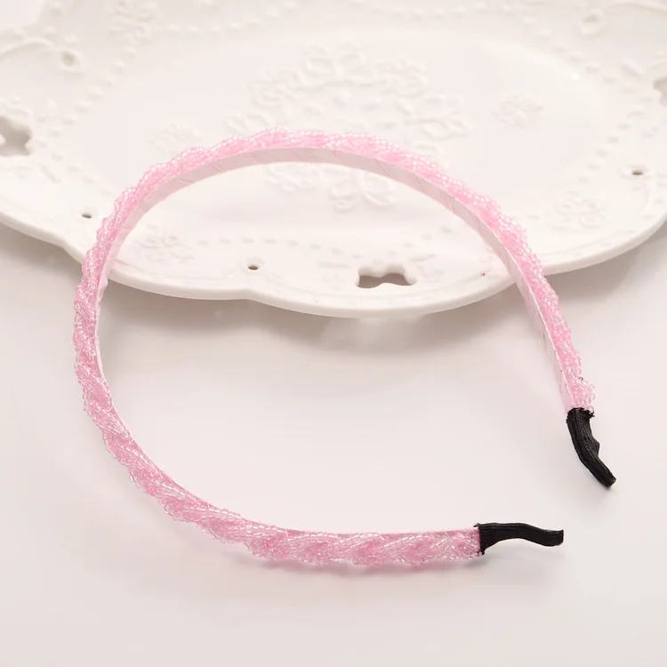 Женский обруч для волос компактный с бусинами аксессуар 2019 |