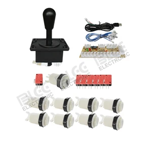 6 Jamma аркадный Шкаф DIY Kit Нулевая задержка USB аркадный контроллер для подключения к ПК Джойстик в американском стиле 4/8 кнопки - Цвет: 6
