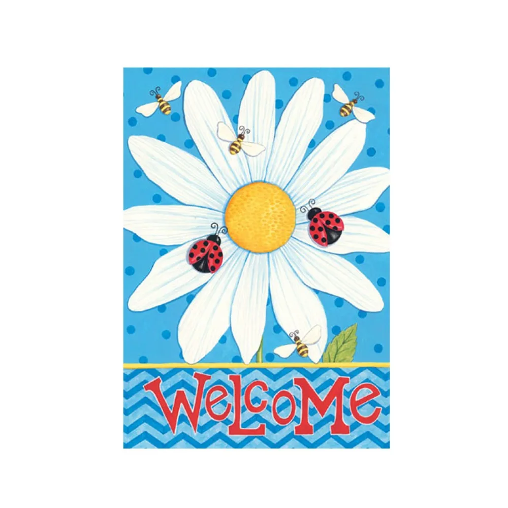 Приветствуем летний Садовый флаг разработанный с двухсторонними декоративными