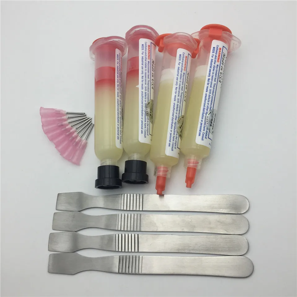 4 шт./лот Сделано в США! 10cc пастообразный флюс паста без свинца + 8 иглы|lot|lot lot |