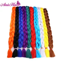 amir 82 165g jumbo twist braids braiding hair long rainbow braiding hair purple green synthetic hair extensions