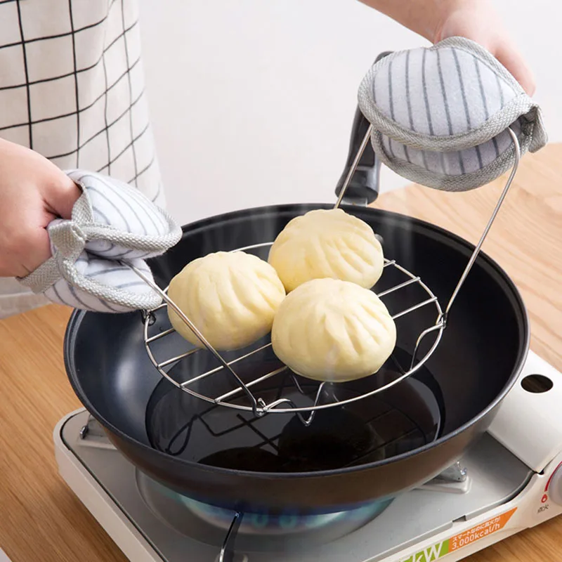 Flexible Stainless Steel Egg Dumplings Steamer Rack Insert Stock Pot Steaming Tray Stand Cooling Cookware Tools | Дом и сад