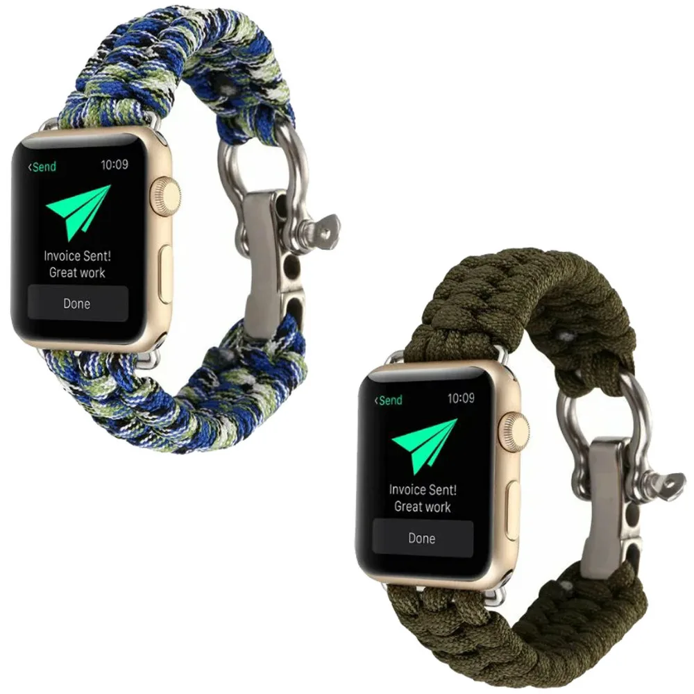 Страховочный трос Браслет для apple watch ремешок 42 мм 38 версия нейлоновые спортивные