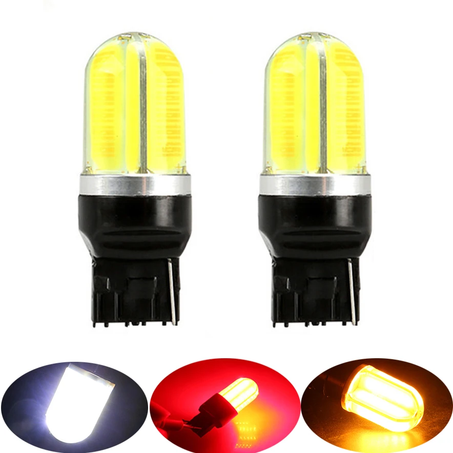 2 шт. суперъяркие светодиодсветодиодный лампы с COB-чипом 48SMD T20 7440 360 градусов 8 cob