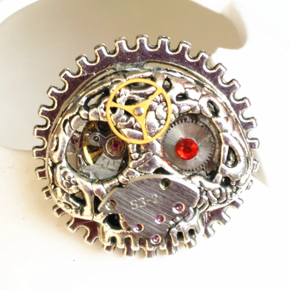 Стимпанк череп готического скелета кольцо одно из нержавеющей стали