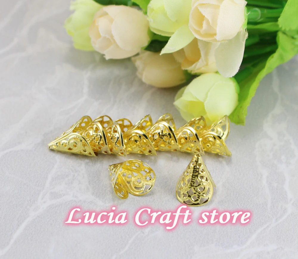 Продажа Lucia crafts 16*11 мм серебро/золото 24 шт винтажный металлический цветок torus