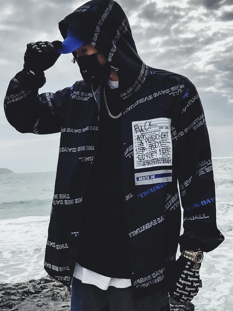 Летняя мужская куртка в стиле хип хоп модная с защитой от солнца Корейская для