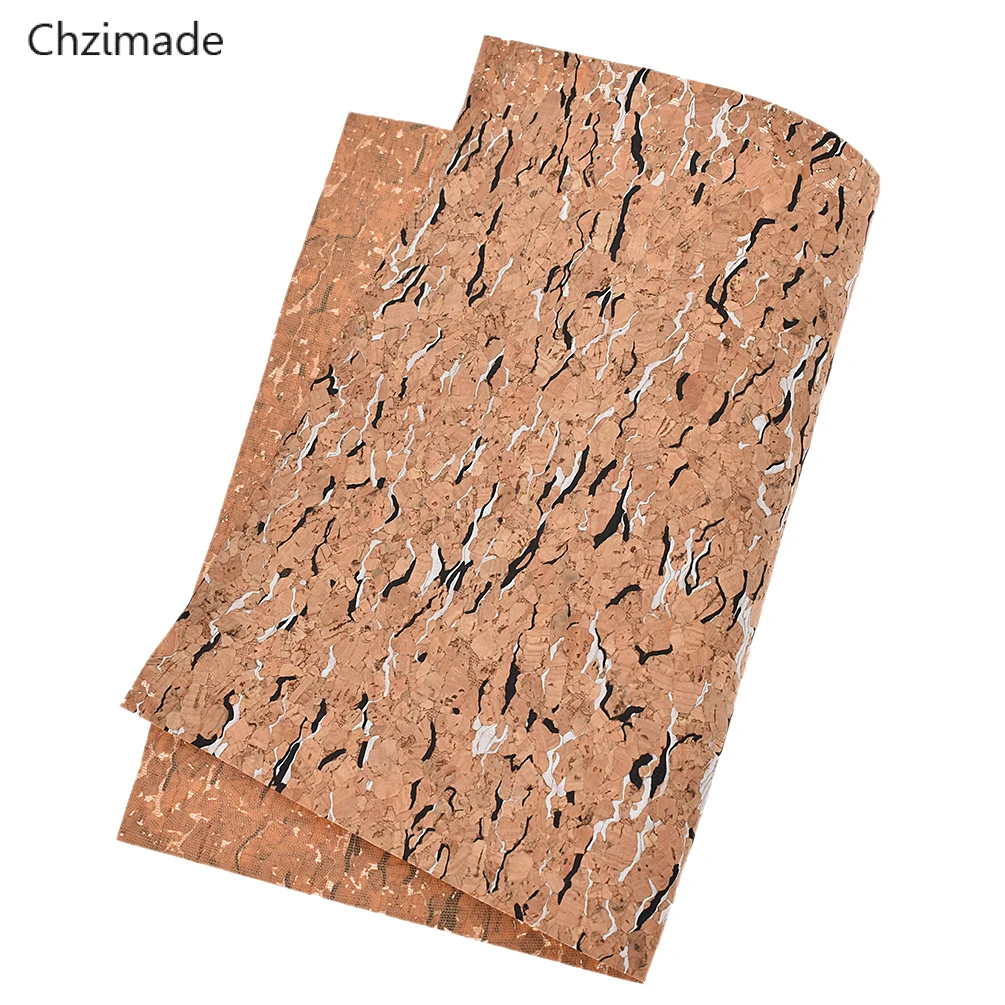 Black White 91x135CM Chzimade 1 ярд А3 А4 А5 винтажная мягкая пробковая Синтетическая кожа ткань для одежды сумки ручной работы цветочная ткань для шитья Diy ремесло - Цвет: Black White 91x135CM