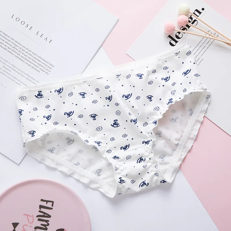 Сексуальные женские трусики хлопковые нижнее белье трусы хлопок с рисунком