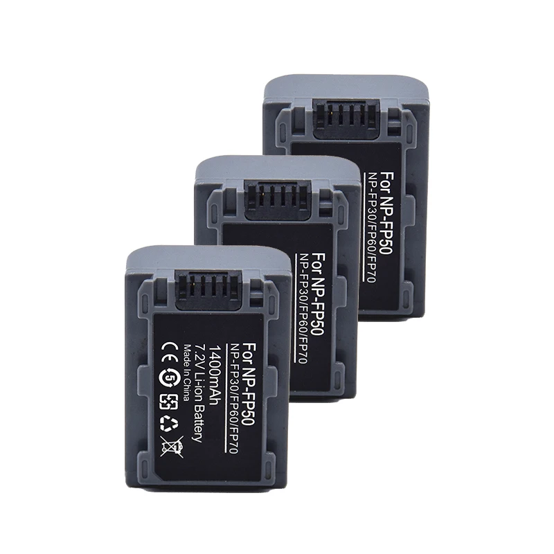 3 шт. 1250 мАч NPFP50 NP FP50 батарея для Sony FP71 FP30 FP60 FP90 FP70 SX41 SX40R DCR SX40|Цифровые аккумуляторы|