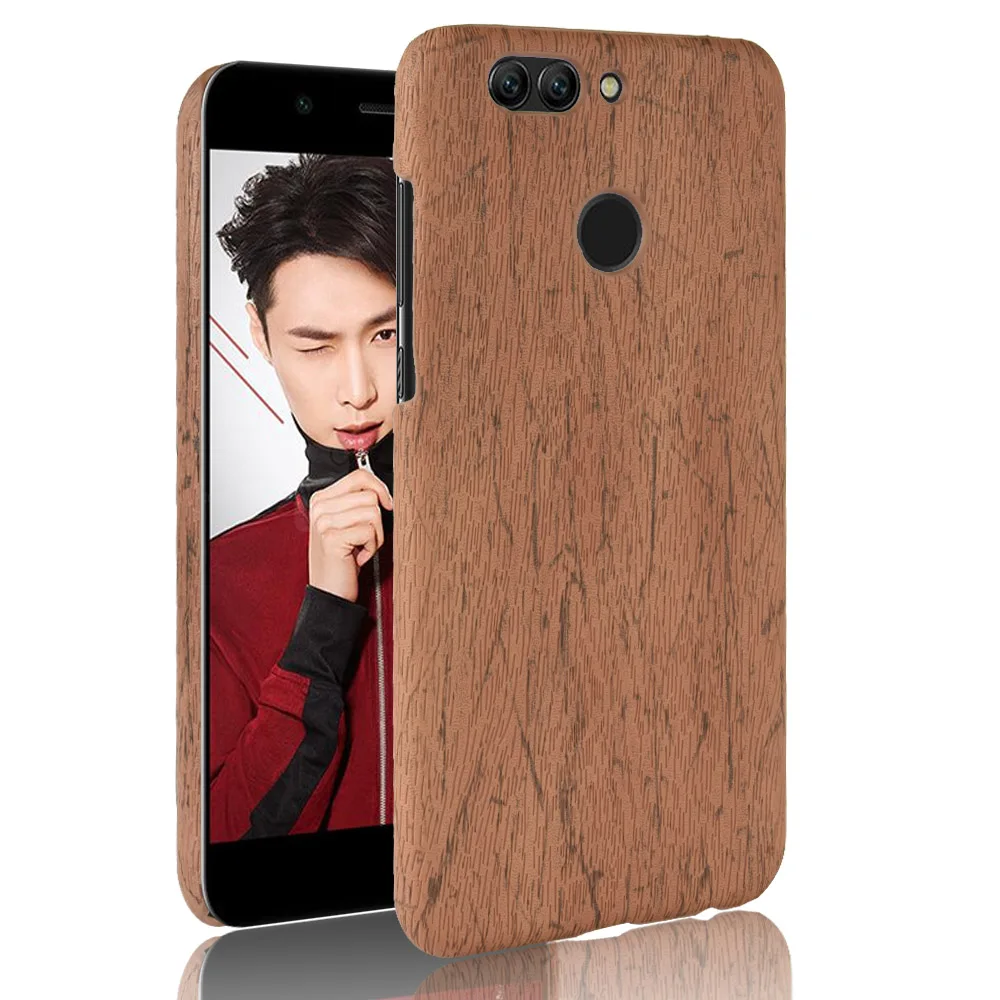 Новое поступление деревянный зернистый чехол для Huawei nova2plus на заднюю панель