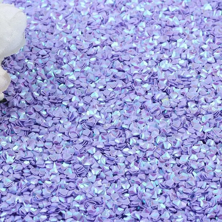 AB Purple 10/20g Алмазная пилка для ногтей с блестками 3 мм ПВХ неупакованные Блестки для роспись на ногтях Маникюр швейная крафтовые украшения на свадьбу конфетти средства ухода за кожей Lentejuelas - Цвет: AB Purple