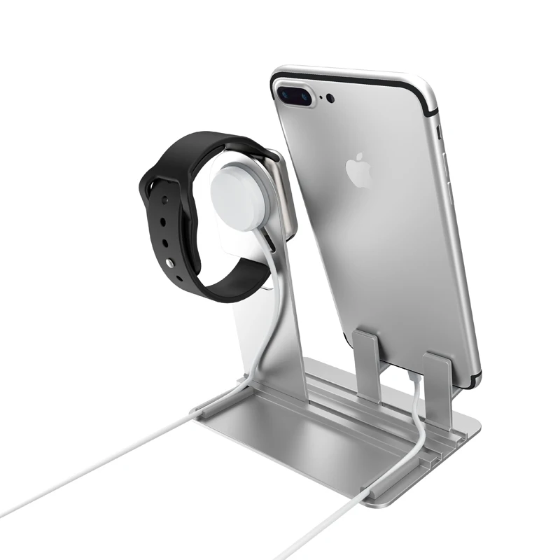 SZYSGSD 2 в 1 Алюминиевая Подставка для зарядки док станция держатель Apple watch iPhone X 8 6s