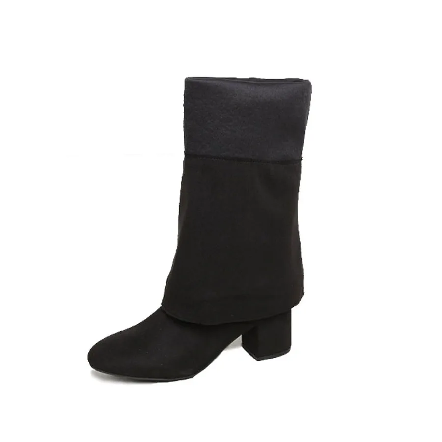 Пикантные черные облегающие высокие сапоги женская обувь на высоком каблуке |