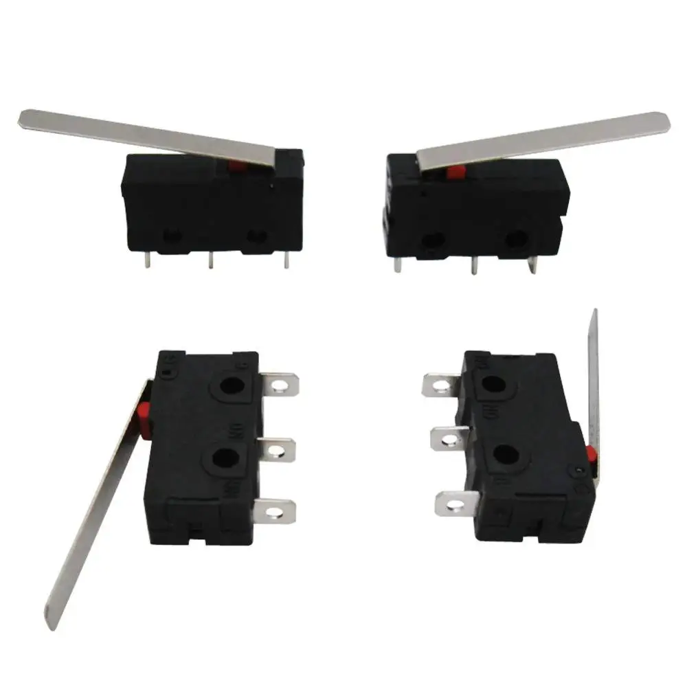 10 шт. 5A 125 250 В AC SPDT 1NO 1NC длинный концевой выключатель с прямым рычагом на шарнире